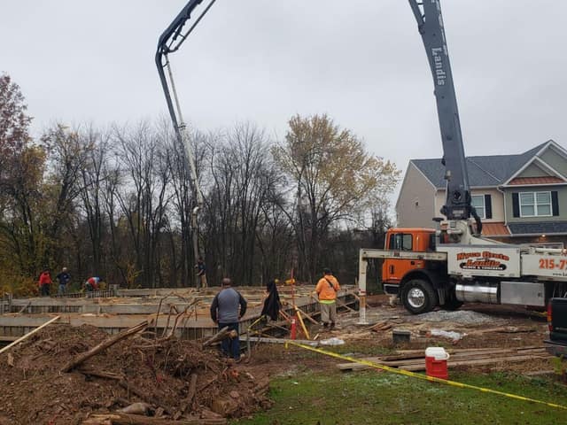 Concrete work by DeLuca Brothers Construction