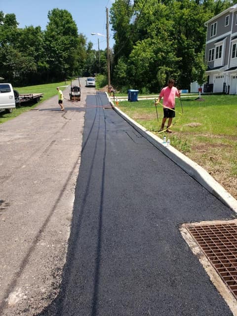 Paving work by DeLuca Brothers Construction