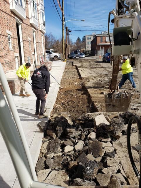 Paving work by DeLuca Brothers Construction