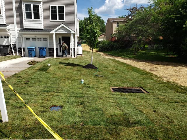 Raking & Seeding work by DeLuca Brothers Construction