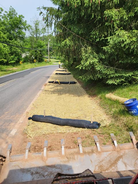 Raking & Seeding work by DeLuca Brothers Construction